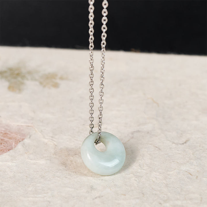 Buddha Stones Jade-Anhänger mit runder Schnalle - image 9