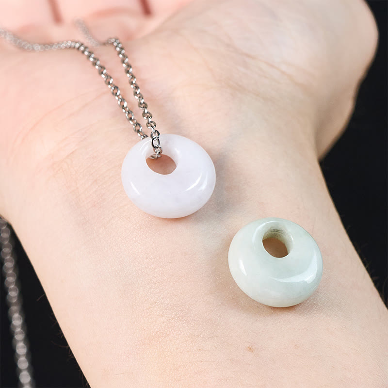 Buddha Stones Jade-Anhänger mit runder Schnalle - image 12