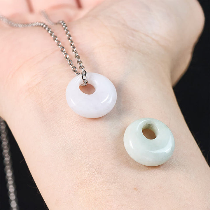 Buddha Stones Jade-Anhänger mit runder Schnalle - image 12