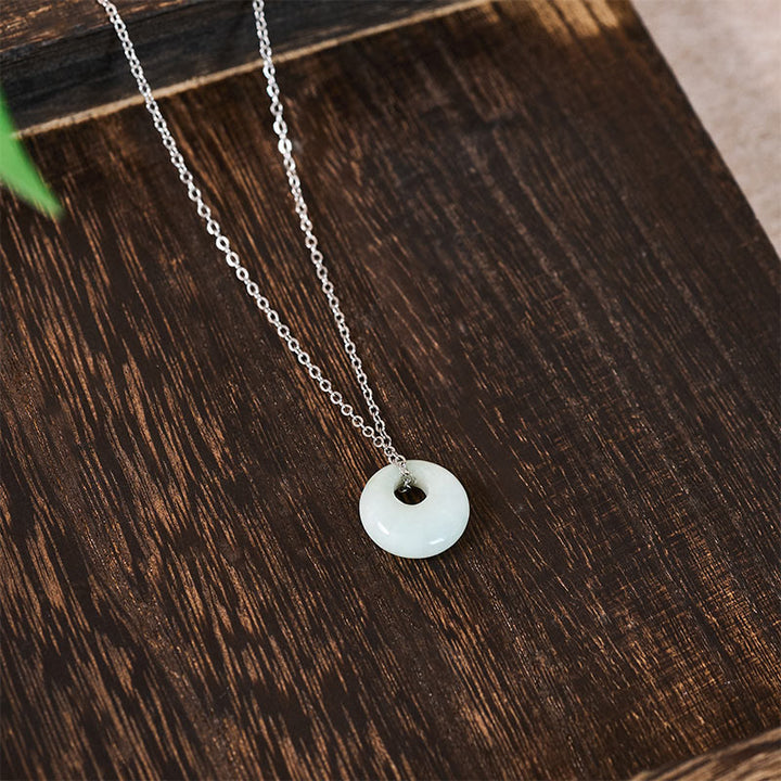 Buddha Stones Jade-Anhänger mit runder Schnalle - image 10