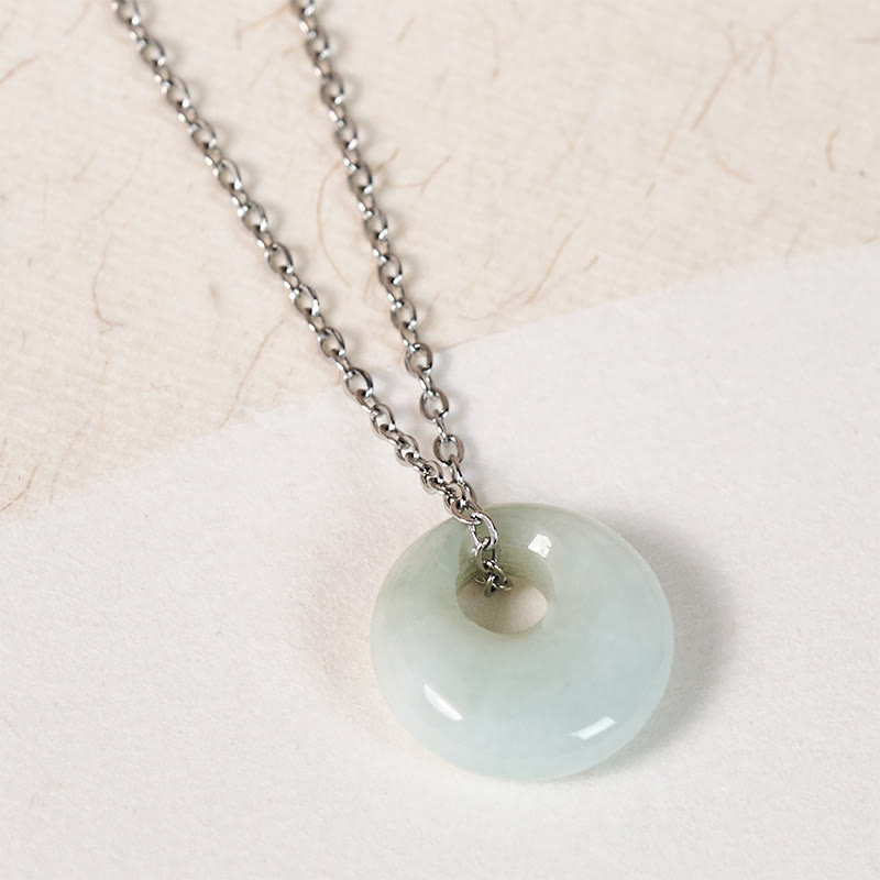 Buddha Stones Jade-Anhänger mit runder Schnalle - image 8