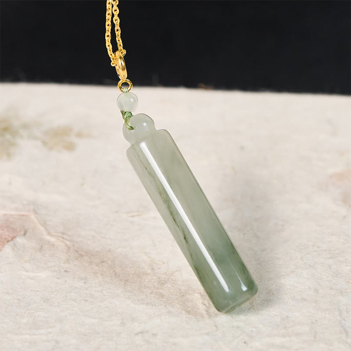 Buddha Stones Jade-Anhänger in Zylinderform - image 3