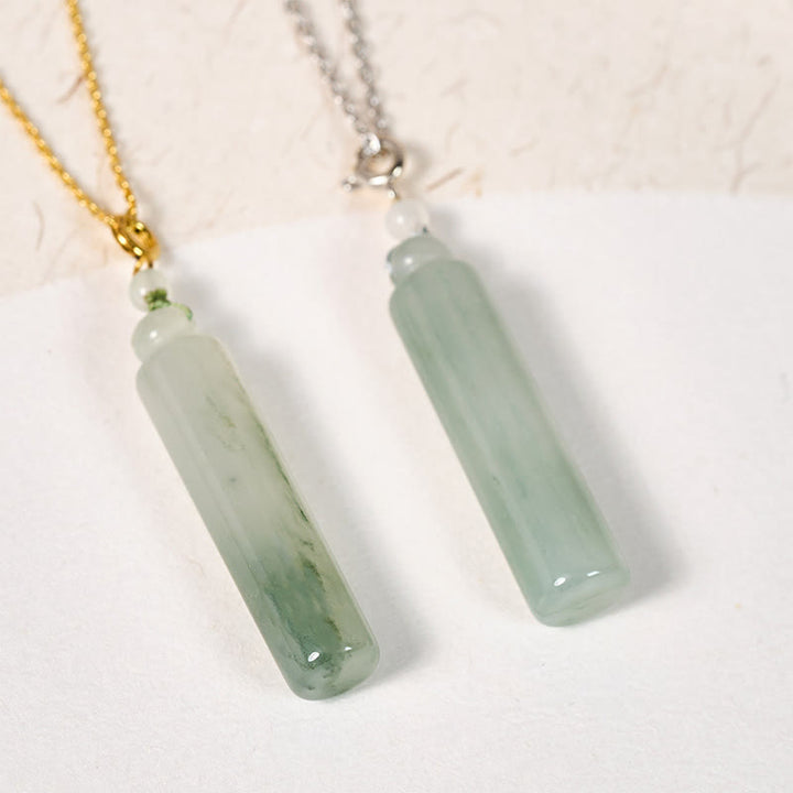 Buddha Stones Jade-Anhänger in Zylinderform - image 0