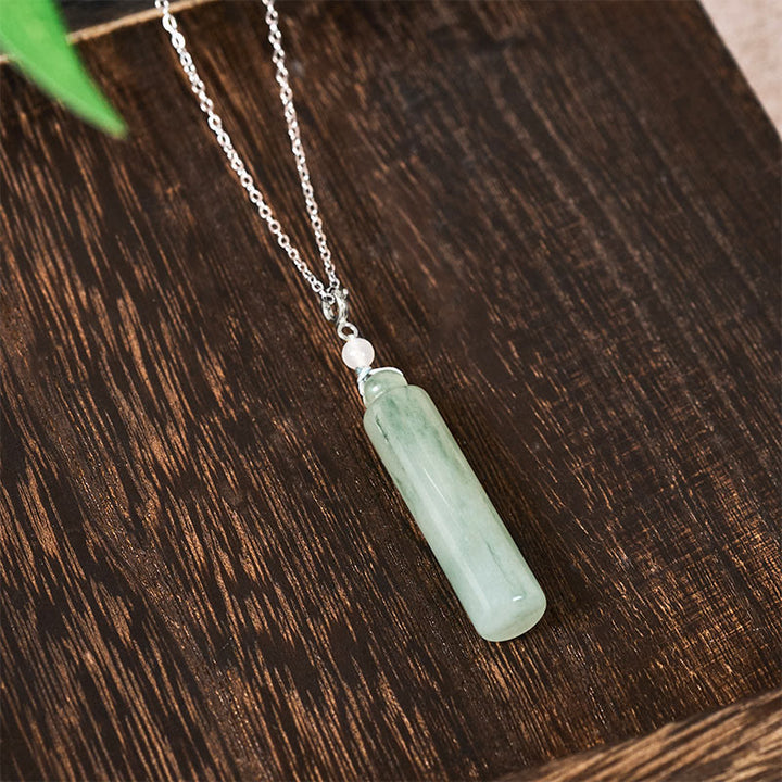 Buddha Stones Jade-Anhänger in Zylinderform - image 12