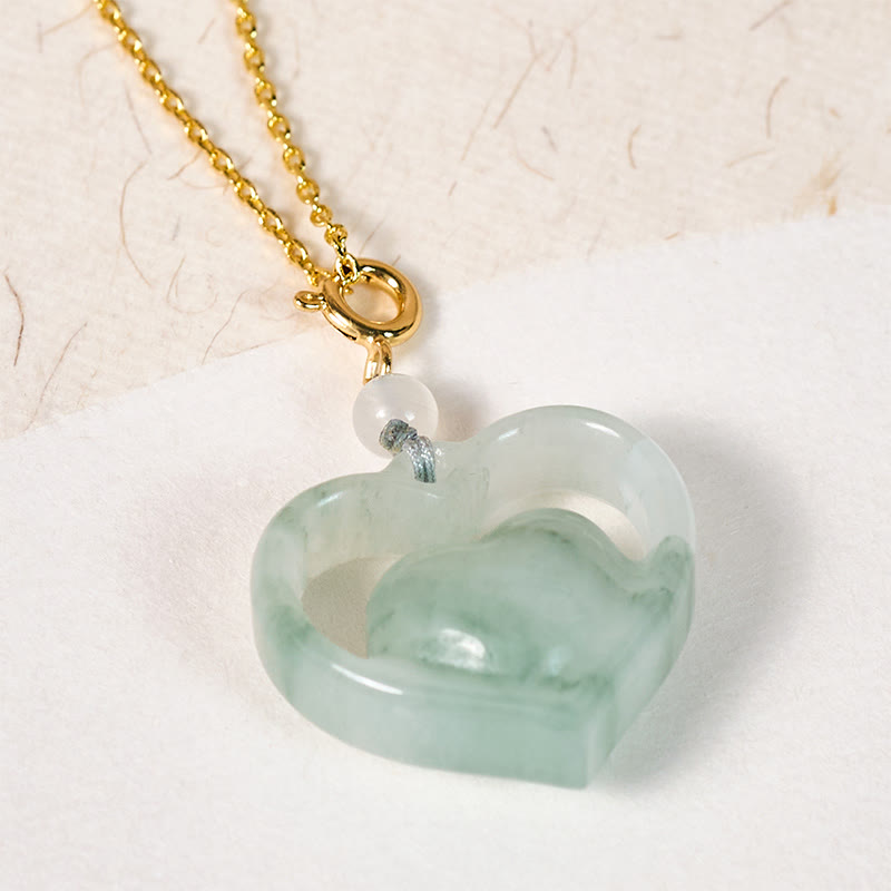 Buddha Stones Herzförmiger Jade-Anhänger - image 2