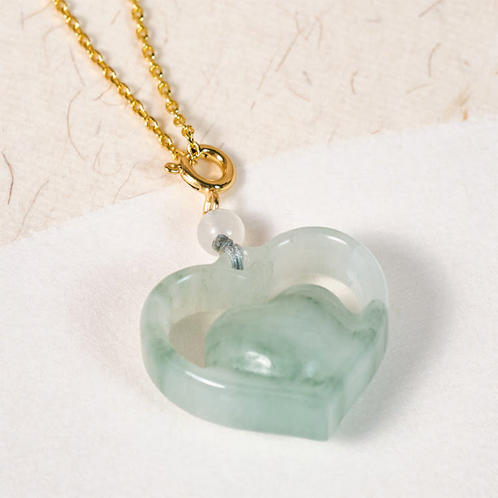 Buddha Stones Herzförmiger Jade-Anhänger - image 2