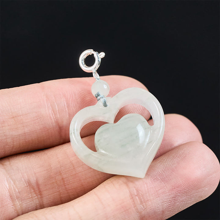 Buddha Stones Herzförmiger Jade-Anhänger - image 12