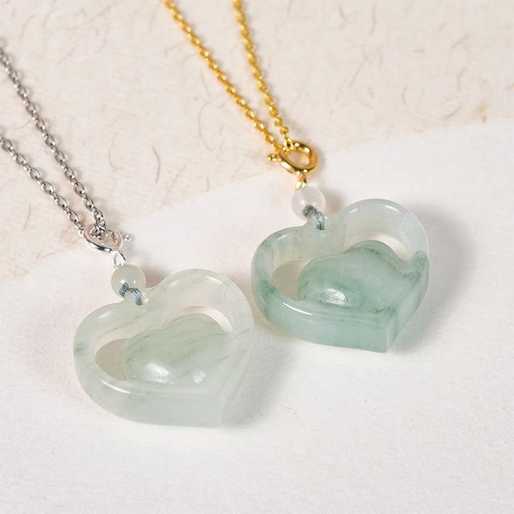 Buddha Stones Herzförmiger Jade-Anhänger - image 13