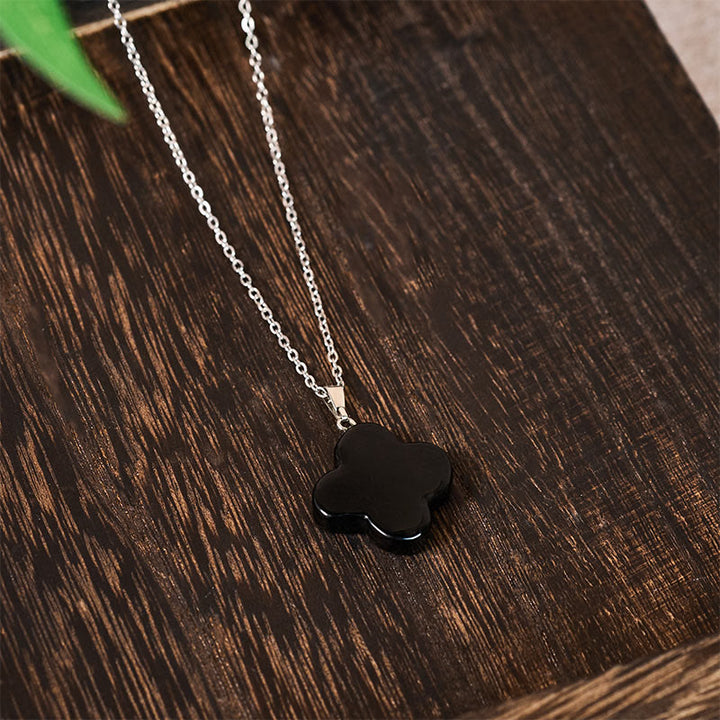 Buddha Stones Verschiedene Kristallgrüne Aventurine, Schwarze Obsidian, Tigeraugen und Pflaumenblüten-Glücksanhänger - image 11