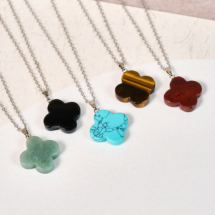 Buddha Stones Verschiedene Kristallgrüne Aventurine, Schwarze Obsidian, Tigeraugen und Pflaumenblüten-Glücksanhänger - image 32