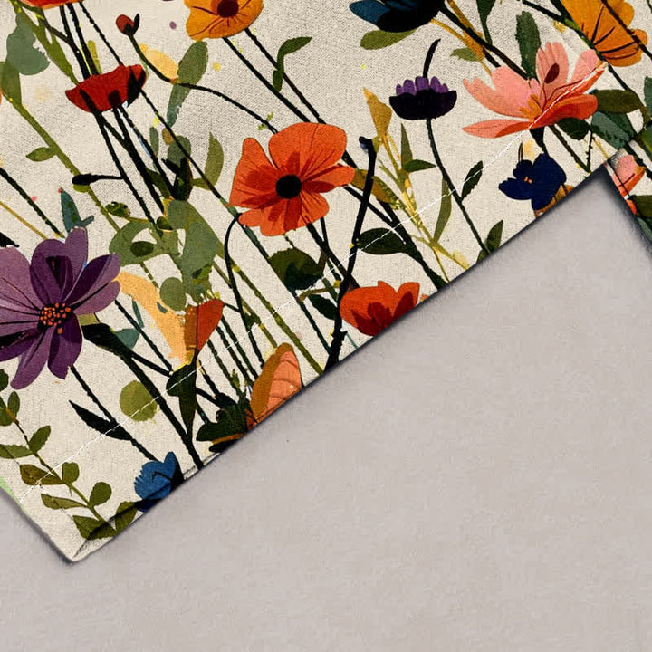Buddha Stones Damenhose aus reiner Baumwolle mit böhmischem Blumen- und Schmetterlingsmuster, elastischem Bund und Taschen - image 1