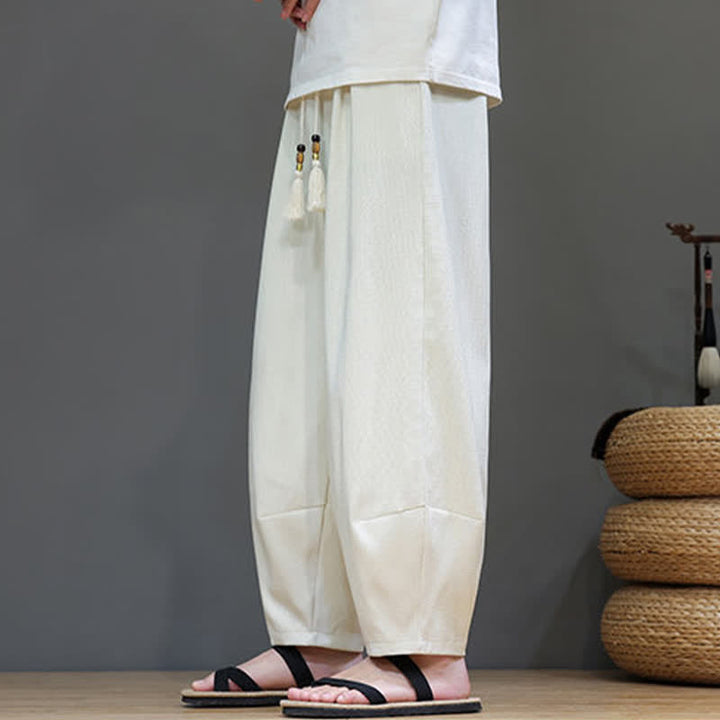 Buddha Stones Sommerliche Herren-Haremshose mit Kordelzug, elastischem Bund und Taschen - image 18