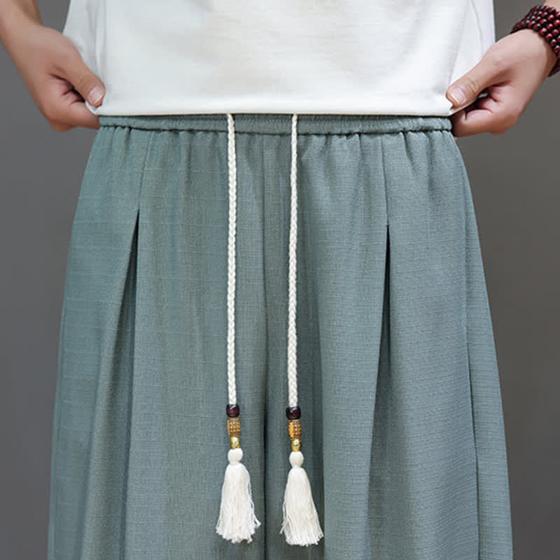 Buddha Stones Sommerliche Herren-Haremshose mit Kordelzug, elastischem Bund und Taschen - image 7