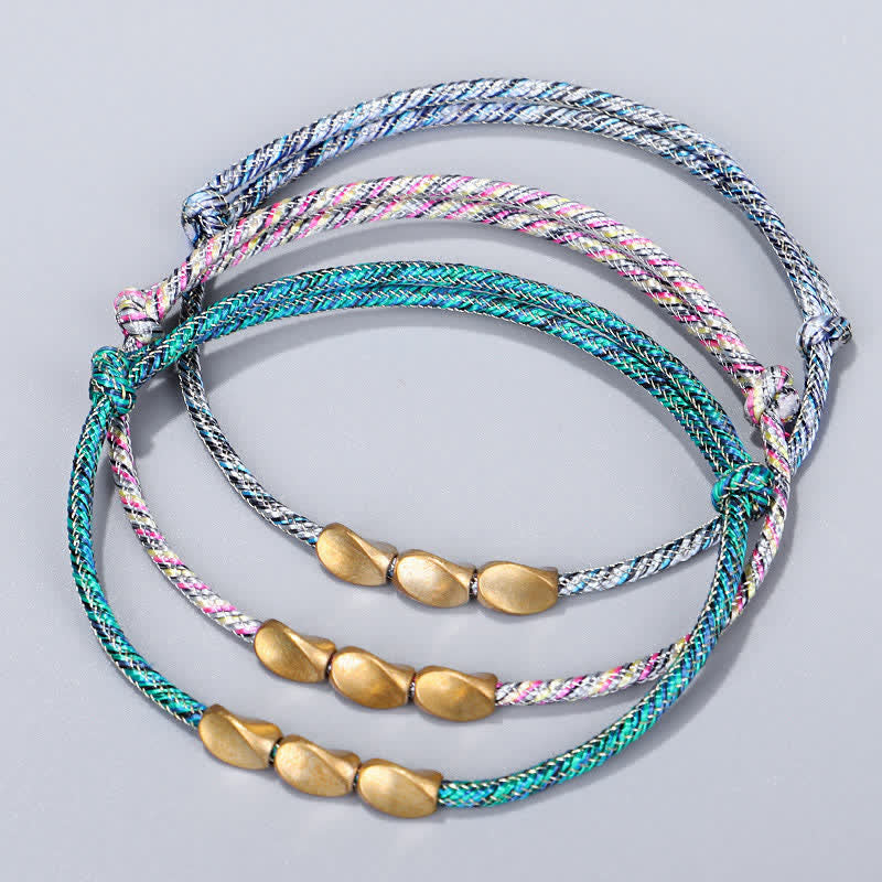 Buddha Stones Mehrfarbiges Balance-Armband aus gold-kupferfarbenen Perlen - image 13