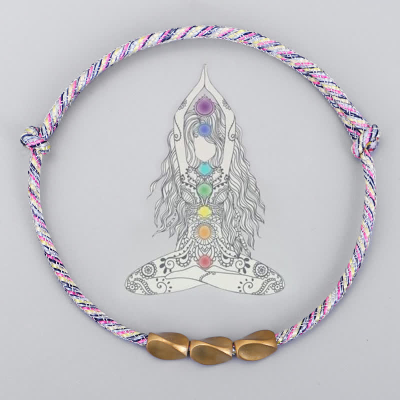 Buddha Stones Mehrfarbiges Balance-Armband aus gold-kupferfarbenen Perlen - image 1