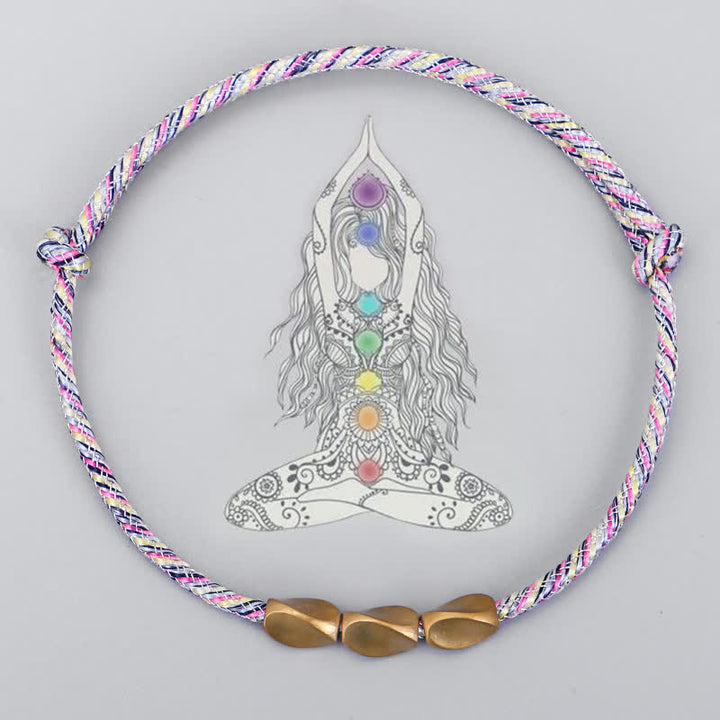 Buddha Stones Mehrfarbiges Balance-Armband aus gold-kupferfarbenen Perlen - image 1