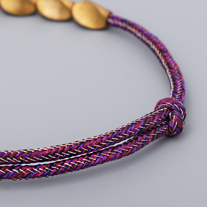 Buddha Stones Mehrfarbiges Balance-Armband aus gold-kupferfarbenen Perlen - image 5