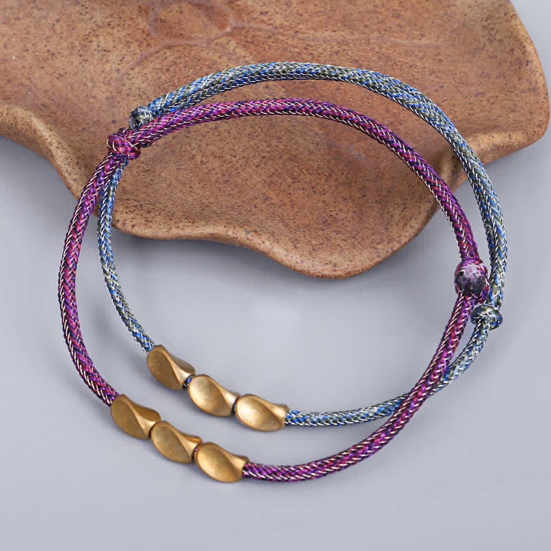 Buddha Stones Mehrfarbiges Balance-Armband aus gold-kupferfarbenen Perlen - image 12