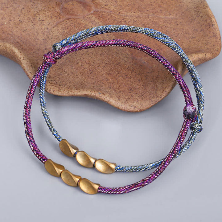 Buddha Stones Mehrfarbiges Balance-Armband aus gold-kupferfarbenen Perlen - image 12