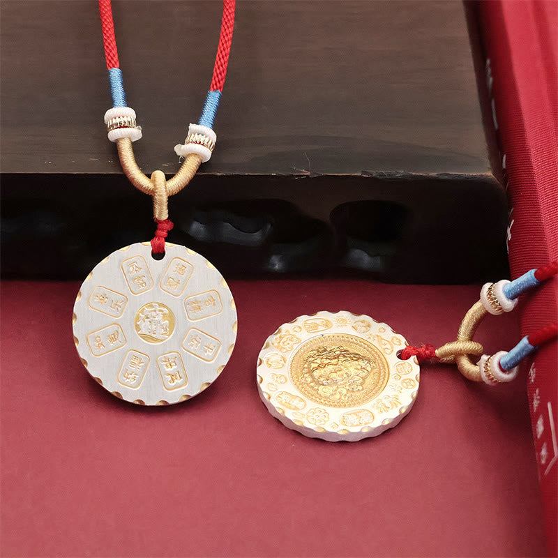 Buddha Stones Tibetische gelbe Jambhala-Halskette mit Anhänger aus Legierung – Schutz für den Gott des Reichtums - image 6