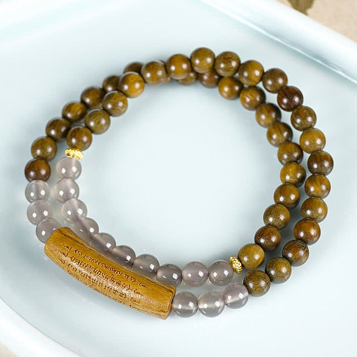Buddha Stones Doppelt gewickeltes Balance-Armband aus rotem Achat und grünem Aventurin, inspiriert von den fünf buddhistischen Geboten - image 15