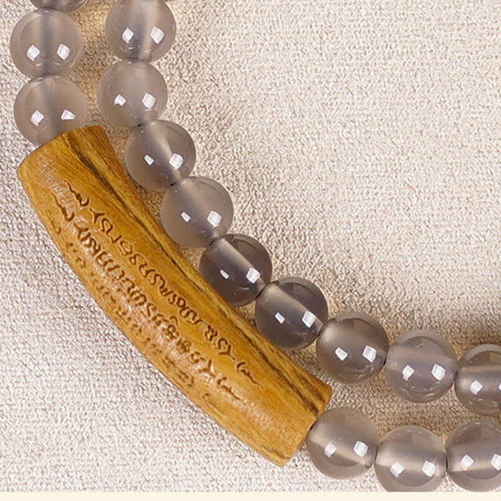 Buddha Stones Doppelt gewickeltes Balance-Armband aus rotem Achat und grünem Aventurin, inspiriert von den fünf buddhistischen Geboten - image 17