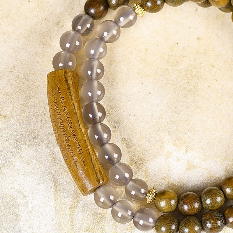 Buddha Stones Doppelt gewickeltes Balance-Armband aus rotem Achat und grünem Aventurin, inspiriert von den fünf buddhistischen Geboten - image 16