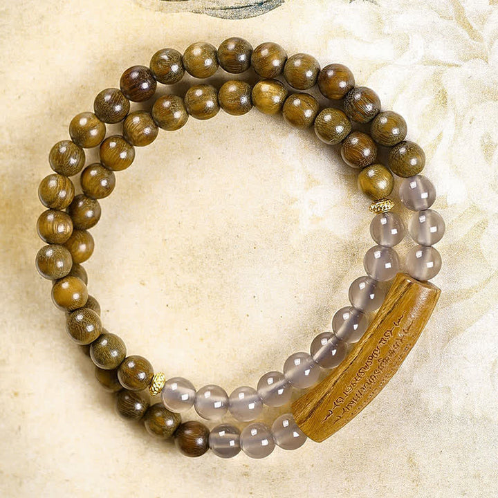 Buddha Stones Doppelt gewickeltes Balance-Armband aus rotem Achat und grünem Aventurin, inspiriert von den fünf buddhistischen Geboten - image 11