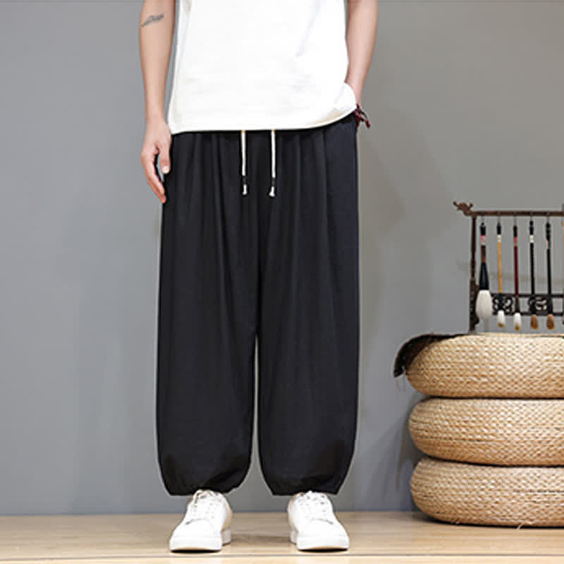 Buddha Stones Summer Zen Herren-Haremshose mit elastischem Bund und Taschen - image 31