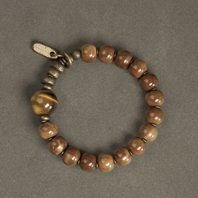 Buddha Stones, Kuka-Samen, Tigerauge, Goldglanz, Obsidian, Messing, Kupfer – Armband für Reichtum und Glück - image 2