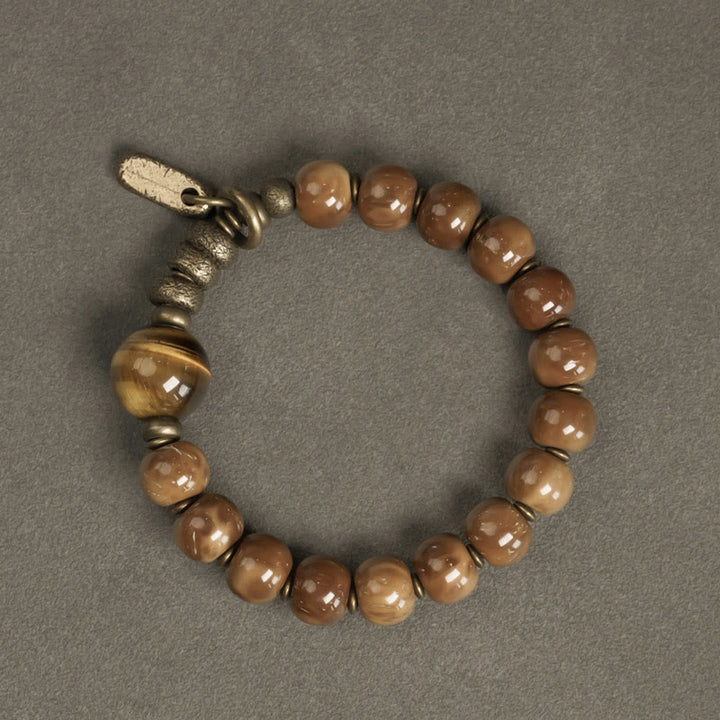 Buddha Stones, Kuka-Samen, Tigerauge, Goldglanz, Obsidian, Messing, Kupfer – Armband für Reichtum und Glück - image 2