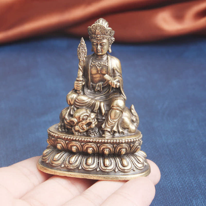 Manjusri Bodhisattva Serenity Kupfer Statue Dekoration - image 3