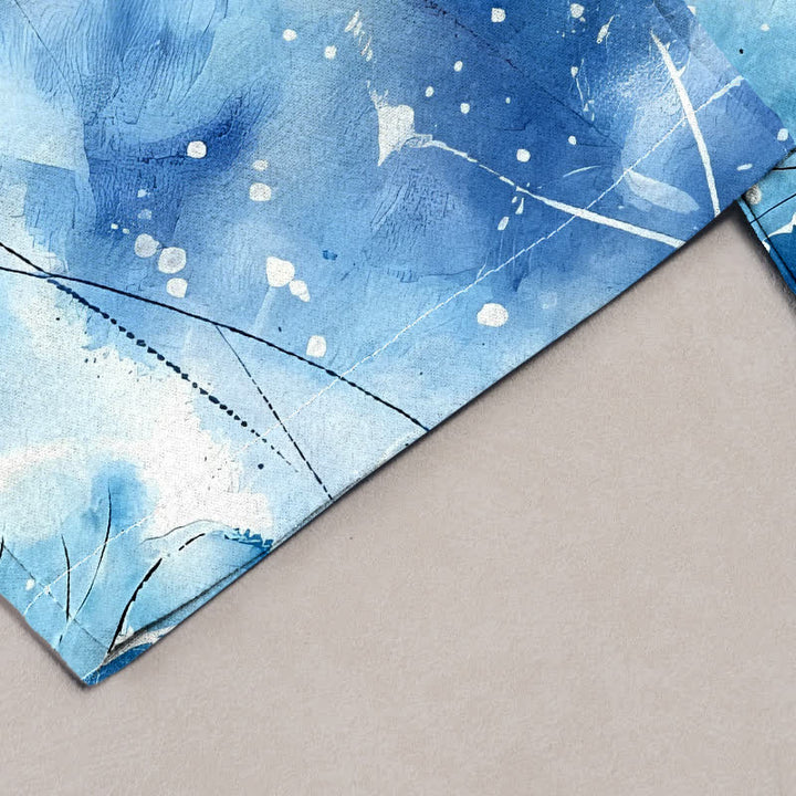 Buddha Stones Damenhose aus reiner Baumwolle mit Aquarell-Lotusmuster, elastischem Bund und Taschen - image 1