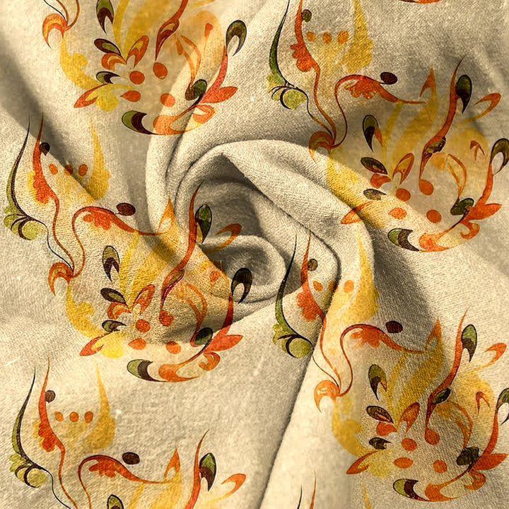 Buddha Stones Damenhose aus reiner Baumwolle mit abstraktem, sonnigem Blumenmuster, elastischem Bund und Taschen - image 2