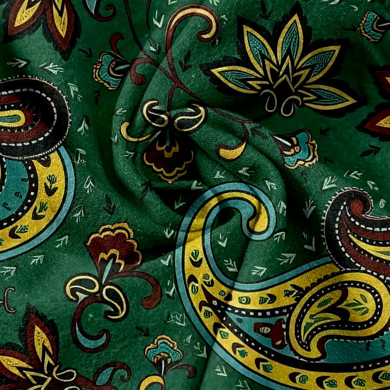 Buddha Stones Damen-Haremshose aus reiner Baumwolle mit Paisley-Blumenmuster, elastischem Bund und Taschen - image 2