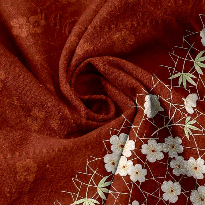 Buddha Stones Damenhose aus reiner Baumwolle mit Blumenmuster, elastischem Bund und Taschen - image 2