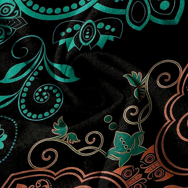 Buddha Stones Damenhose aus reiner Baumwolle mit Mandala-Muster, elastischem Bund und Taschen - image 3