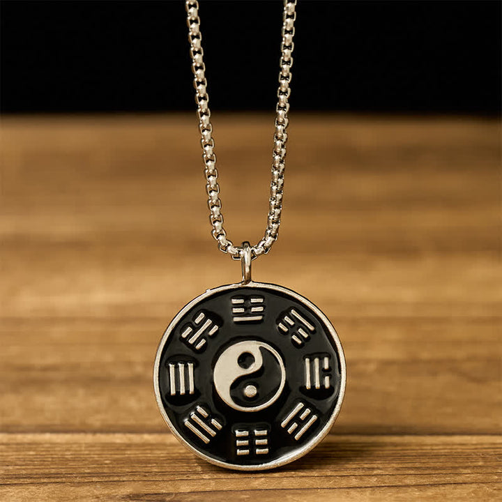 Buddha Stones Yin Yang Bagua Titanstahl-Anhänger - Yin Yang Bagua - image 0