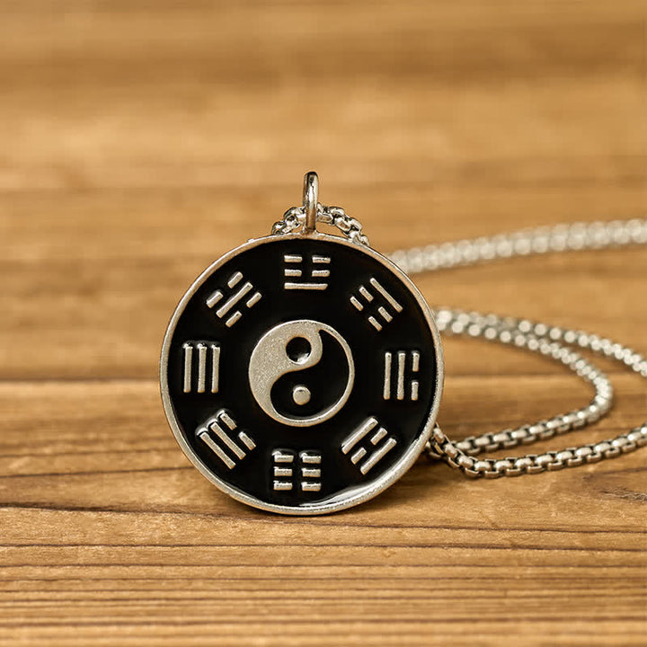 Buddha Stones Yin Yang Bagua Titanstahl-Anhänger - image 3