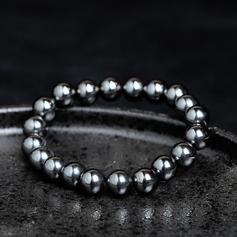 Buddha Stones Kraftvolles Armband aus natürlichen Hämatitperlen - image 2
