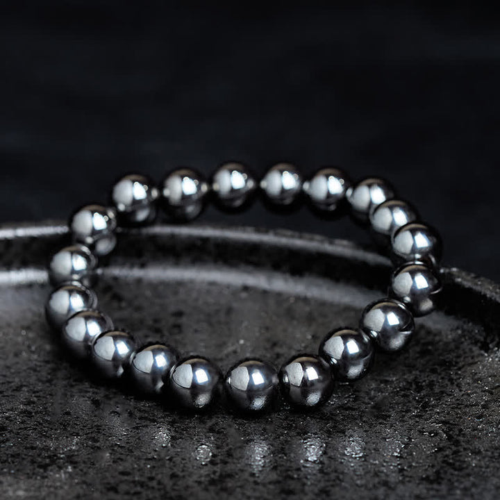 Buddha Stones Kraftvolles Armband aus natürlichen Hämatitperlen - image 2