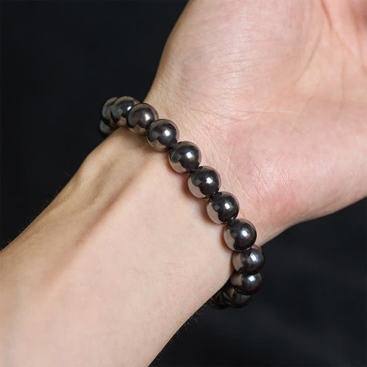 Buddha Stones Kraftvolles Armband aus natürlichen Hämatitperlen - image 4