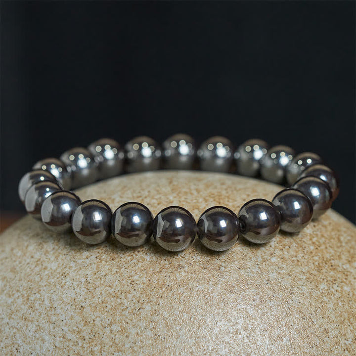 Buddha Stones Kraftvolles Armband aus natürlichen Hämatitperlen - image 1