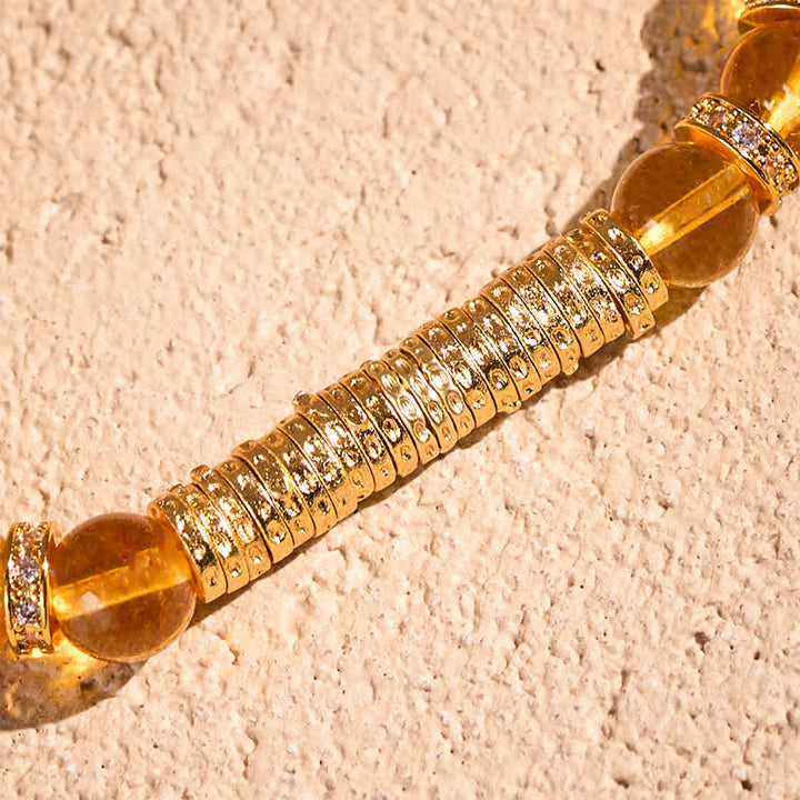 Buddha Stones Armband aus natürlichem, klarem Quarz und Citrin – Geld für die Reise – Schutzarmband - image 13