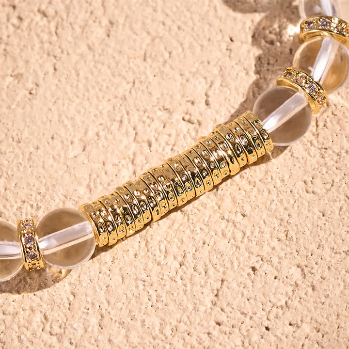 Buddha Stones Armband aus natürlichem, klarem Quarz und Citrin – Geld für die Reise – Schutzarmband - image 3