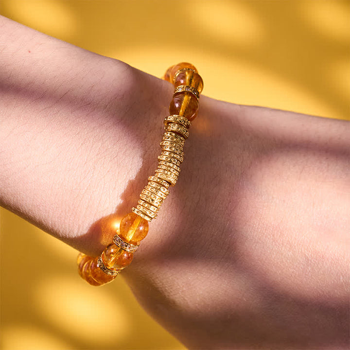 Buddha Stones Armband aus natürlichem, klarem Quarz und Citrin – Geld für die Reise – Schutzarmband - image 15