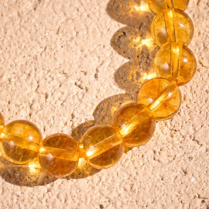 Buddha Stones Armband aus natürlichem, klarem Quarz und Citrin – Geld für die Reise – Schutzarmband - image 12