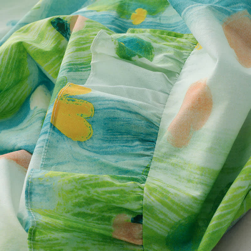 Buddha Stones Ärmelloses Sommerkleid für Damen mit verwaschenem Aquarell-Blumenmuster - image 8