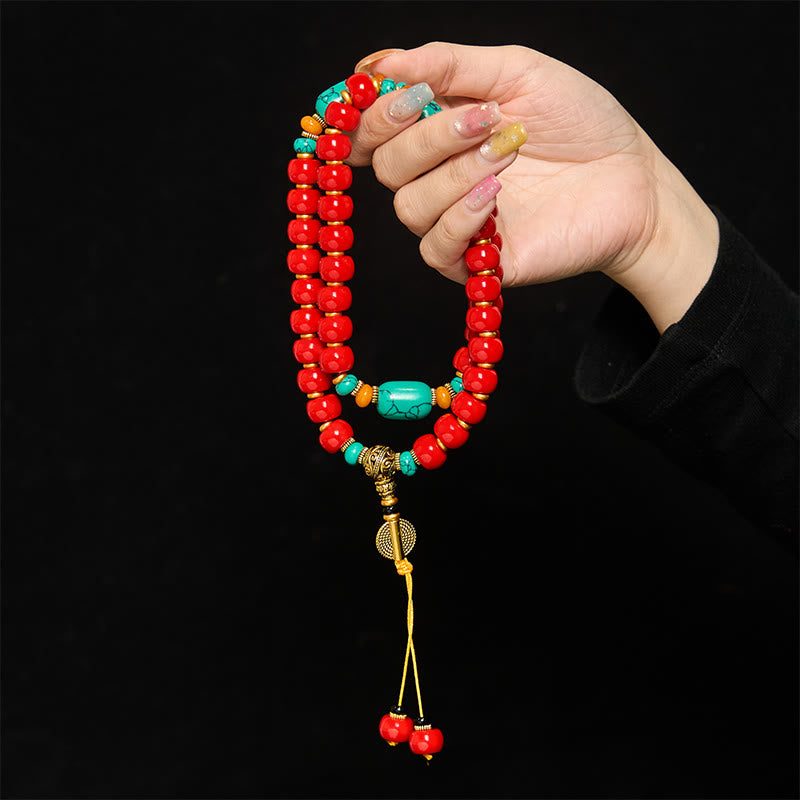 Buddha Stones Armband aus tibetischem rotem Achat und Türkis – ein Symbol des Selbstvertrauens - image 3