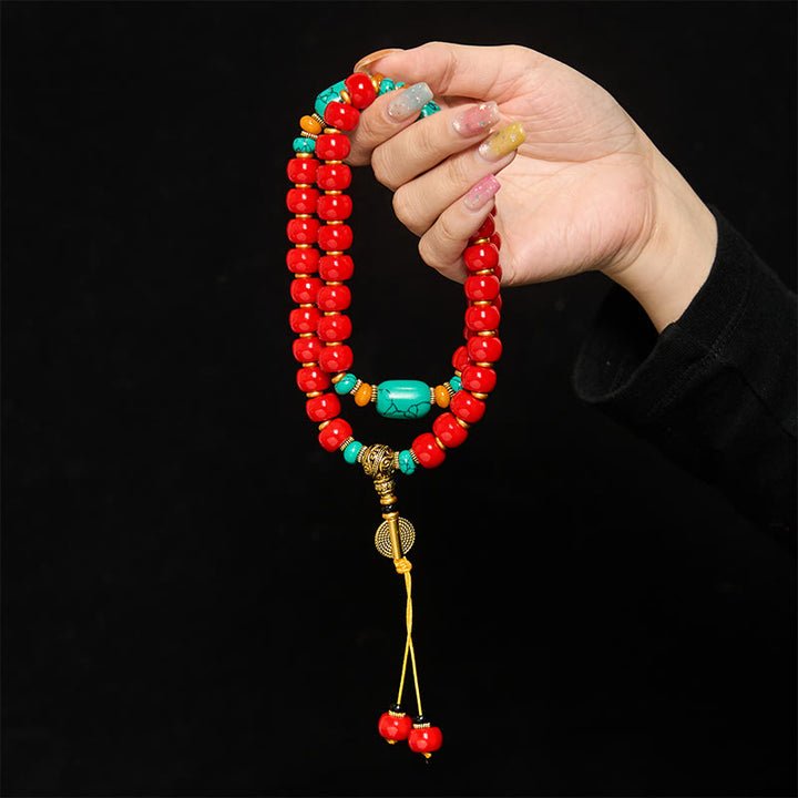 Buddha Stones Armband aus tibetischem rotem Achat und Türkis – ein Symbol des Selbstvertrauens - image 3